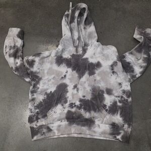 FP Movement by Free People Tie-Dye Hoodie - Black and White